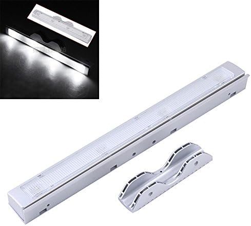 Citiger(TM) Vibration Shaking Sensor Light, Automatic Shaking Induction, 4 LED, Battery Operated, Stick-on, for Home Drawer, Cabinet, Wardrobe, Closet (White)