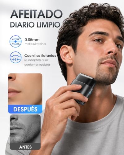 Afeitadora Eléctrica Foil Shaver Hombre Portátil Recargable USB-C