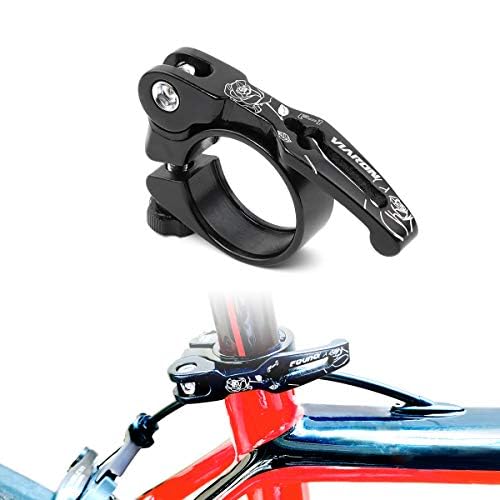 Lohas Select Aluminum Alloy Bicycle Quick Release SeatPost Clamp 34.9mm 31.8mm MTB Bike Road Bike Casual Bike Seatpost Clamp (Black, 1.37in（34.9mm）)