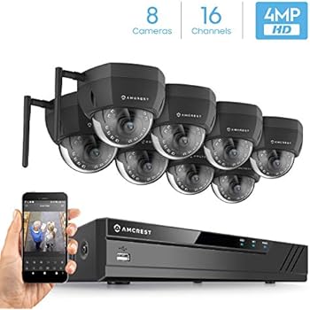 Amazon.com: Amcrest 16CH 4MP Security Camera System, (8) x