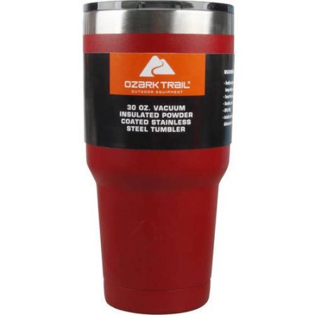 Ozark Trail Powder Coated Tumbler, 30 Ounce, Red