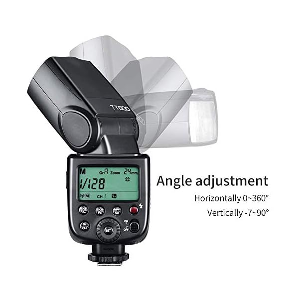Godox TT600 2.4G Speedlite Master/Slave-Blitz mit integriertem Auslösesystem für Canon Nikon Pentax Olympus Fujifilm Panasonic (TT600) – Bild 6