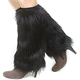 zfyanssee One Pairs 40cm Ladies Fashion Boot Cuff Fluffy Soft Furry Faux Fur Leg Warmer Boot Toppers