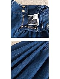 Falda vaquera vintage, con cintura elástica, estilo vintage, estilo vaquero