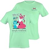 Simply Southern Adult Preppy Pink Fox Short Sleeve T-shirt