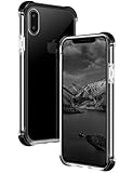 iPhone X Case, iPhone 10 Case [Crystal Clear] Scratch-resistant [Shock Absorption] Slim Clear Soft Transparent TPU Back Panel and Bumper Protective Case for iPhone X (2017)(Black) by DAUPIN