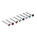 Ruifan 20g Straight Nose Bone Studs Rings Pins with 1.8mm Mix Color Crystals Piercing Jewelry 316L Surgical Steel Pack of 8