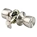 BRINKS - Interior Locking Privacy Bell Door Knob, Satin Nickel - Blends Seamlessly with Interior Décor and has Durable and Reliable Construction.