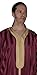 Moroccan Men Dress Caftan Handmade with Embroidery Tread Long Sleeve Burgundy