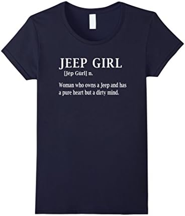 Women's Jeep Girl Funny Shirt For Woman Medium Navy