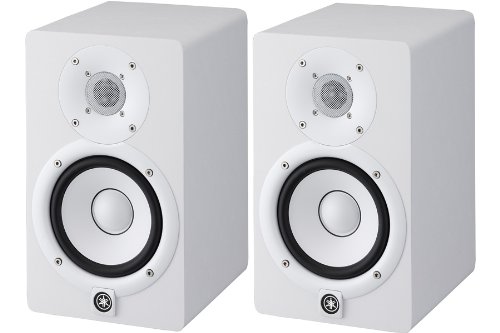 YAMAHA HS5 W 5-Inch Powered Studio Monitor (White, 2-Pack) Bundle (2 Items)