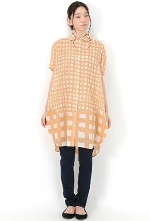 Amazon キャッツツモリチサト Cat S Tsumori Chisato S ギンガムチェックシャツ ワンピース Beige 03 02 ワンピース チュニック 通販