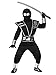 Fun World Mirror Ninja Silver Costume, Large 12-14, Multicolor