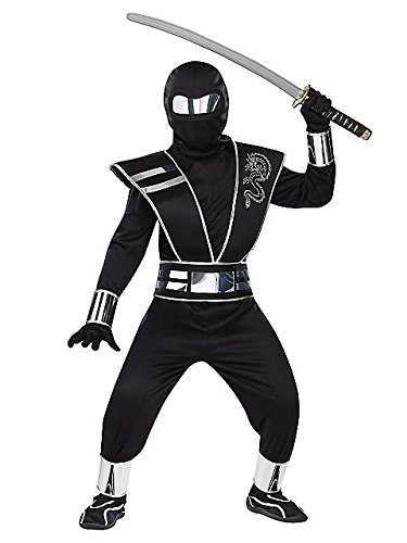 Silver Mirror Ninja Kids Costume