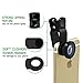 PLAY X STORE Camera Lens Kit For cell phone - 3 in 1 Universal Clip-on Lens, Fish Eye Lens, Macro And Wide Angle Lens(Black)