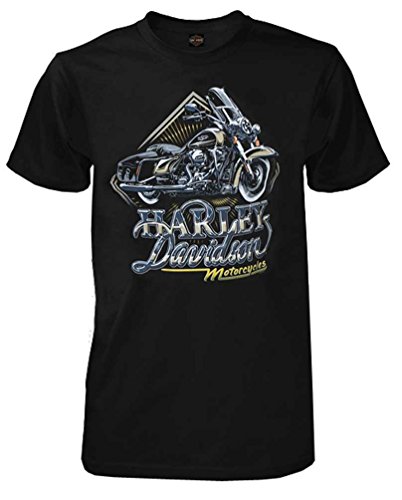 Harley-Davidson Men's Chrome King Motorcycle Short Sleeve T-Shirt, Black