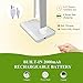 AUELEK LED Desk Lamp, Table Lamp USB Rechargeable, Dimmable Office Desklamp with Timer/Memory/Touch Function, 52 LEDs, 5 10 Brightness Modes, 2000mAh Flexible Reading lamp (White)