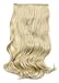 SARLA Invisible Wire Hair Extensions with 3 Clips Long Synthetic Wavy Curly Hairpiece Adjustable Transparent Headband for Women 18 Inch Beach Blonde