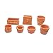 MagiDeal Mini 7 Pieces Plastic Assorted Flower Pot for 1:12 Scale Dollhouse Miniature Garden Furniture Decor Kits