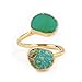 ZENGORI Pretty Natural Turquoise Wrap Adjustable Ring Gold Freeform Genuine Turquoise Ring G0183