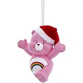 Care Bears Christmas Ornament Pink Cheer Bear with Santa Hat Holiday Tree Decoration