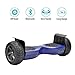 NHT Hoverboard - All Terrain Rugged 8.5 Inch Wheels Off-Road Electric Smart Self Balancing Scooter with Built-in Bluetooth Speaker LED Lights - UL2272 Certified (107 Blue)