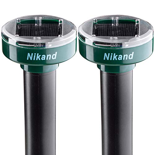 Photo 1 of Gopher Repellent Ultrasonic Solar Powered 2 pcs - Mole Repellent Stakes Rodent Outdoor - Groundhog Repeller Snake Spike Chaser Pest Control - Sonic Mole Deterrent Pet Safe Devices