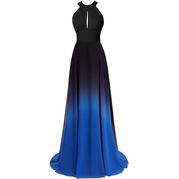 Amazon.com: Beilite Women's Top Gradient Evening Prom Dress A Line  Bridesmaid Dress Gowns 16 Style A-black&blue : Clothing, Shoes & Jewelry