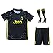#7 Cristiano Ronaldo Home Kid Soccer Jersey & Matching Shorts Set 2018/2019 (Black (Juve), Youth XL (12-13 Years Old))
