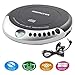 Memorex MD6461 Personal Portable CD Player with 60 Seconds Anti-Skip Protection with Stereo Earbuds, Black/Gray
