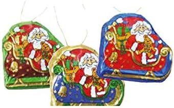 Storz Chocolate Santa Sleigh Ornaments Solid Milk Chocolate - 5 Piece Pack