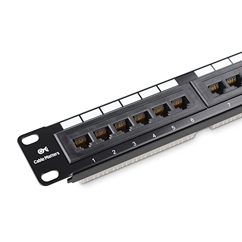 Cable Matters UL Listed Rackmount or Wall Mount 24 Port Network Patch Panel (Cat6 Patch Panel