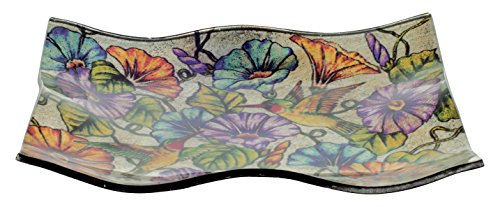AngelStar Hummingbird 8 Inch Square Glass Plate