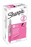 Sharpie Permanent Markers, Fine Point, Pink, "City of Hope" Edition, 12 Count