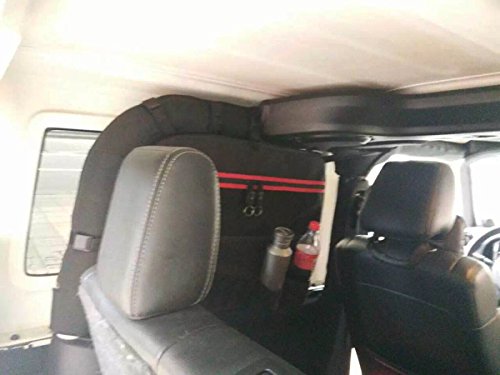 MOEBULB Multi-Pockets Roll Cage Cargo Storage Bag Saddlebag for Jeep Wrangler JK 2007-2016 Tool Kits Bottle Drink Phone Tissue Gadget Holder (2-Door, 1pcs/set)