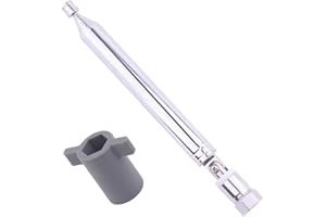 DHCHAPU 12 Sections Telescopic Aerial Antenna FM 75 Unbal for All F Connector Radio and Compatible with Tivoli Audio Model One, Two, Three,Musicsystem Radio