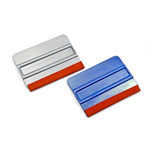 YUNPENG Vehicle Plastic Felt Edge Squeegee Kit 4Pcs Scrapers for Car Vinyl Wrapping, Window Film Tint, Decal, Sticker or Glass Cleaning Home Wallpaper Installation Easy Application