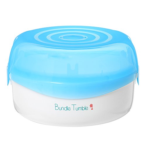 Microwave steam sterilizer for baby bottles by bundle tumble