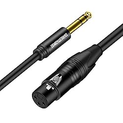 DREMAKE 25FT TRS 1/4 Inch 6.35mm/6.5mm to XLR