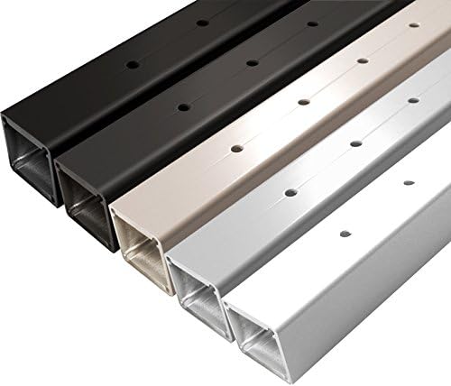 Aluminum Fascia Mount Terminal End Post with 13 Holes (Predrilled) 49 Inch Tall (Cut to Height) for Cable Deck Railing Fence Systems (Powder Coat Bronze)