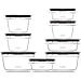 16-Piece Set Rubbermaid Premier Food Storage Containers, Shatterproof and Resist Stains and Odors