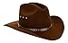 Western Express Kids Faux Felt Finish Western Cattleman Cowboy Hat - Brown and Black Options (US, Alpha, One Size, Brown)