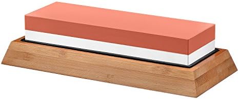 [Chritmas Deal -- Lowest Price] Whetstone Knife Sharpening Stone, 2-Sided 3000/8000 Grit with Non-slip Bamboo Base