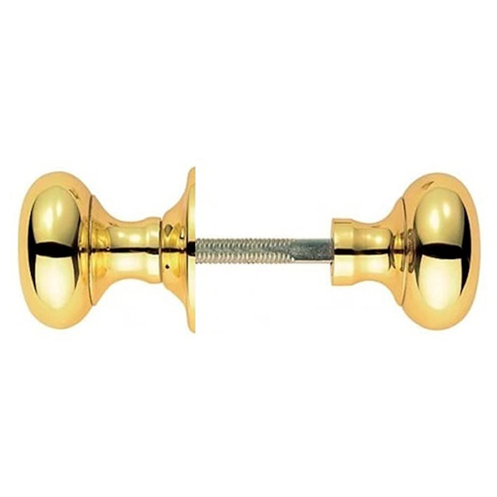 Merriway BH05871 Victorian Rim Knob Set - Polished Brass