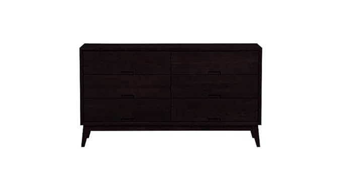 Aprodz Mango Wood Storage Cabinet Cruz Chest of 6 Drawers Furniture for Living Room | Gondola