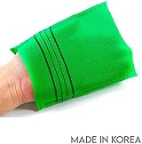 HMI Goldsangsa Korean Exfoliating Towel Mitts 4pcs Green Body Scrub view 3