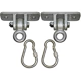 Jungle Gym Kingdom Swing Set Hangers - 2 Heavy Duty Brackets with Locking Snap Hooks for Porch, Patio, Playground - Indoor/Outdoor Hardware & Accessories