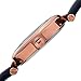 Burgi Diamond Accented Flower Dial Watch - 4 Diamond Hour Markers On Genuine Leather Strap - BUR128