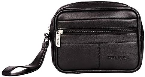 Zipline Synthetic Toiletry Bag (Brown_921 - S - Blk)