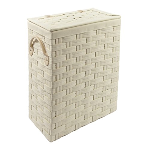 Cream Slim Stylish Laundry Linen Basket Bin Bathroom Storage Hamper